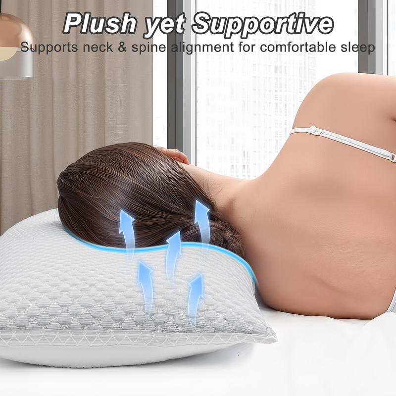 2PCS Raybee Luxury Pillows for You Bed sofa with 900G Adjustable Premium Fiber Filling & Cooling Memory Cover,Festival gifts, Decor Bedroom Accessories [Black Friday]