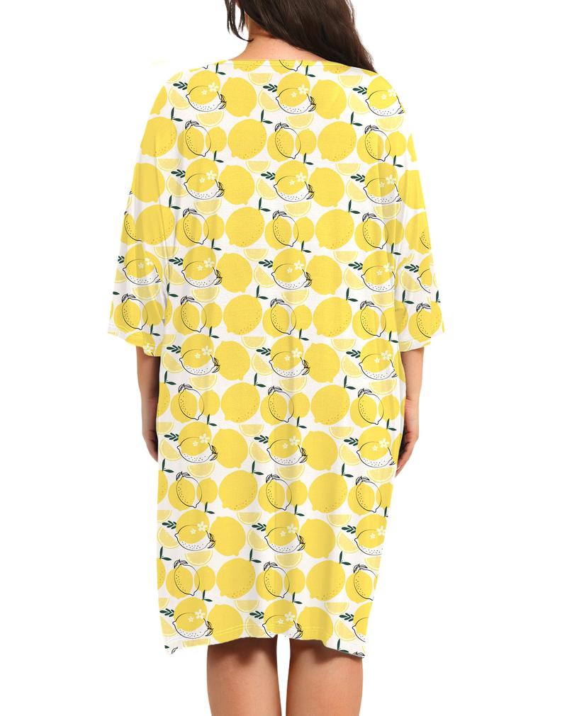 KFUBUO Plus Size Nightgown for Women V-Neck Sleep Dress Pjs Lounge Short Sleeves Sleepwear With Pocket Fit S-5XL Pajamas Elastic Loungewear Breathable Fabric KFUBUO Plus Size Nightgown for Women V-Neck Sleep Dress Pjs Lounge Short Sleeves Sleepwear With Pocket Fit S-5XL Pajamas Elastic Loungewear Breathable Fabric