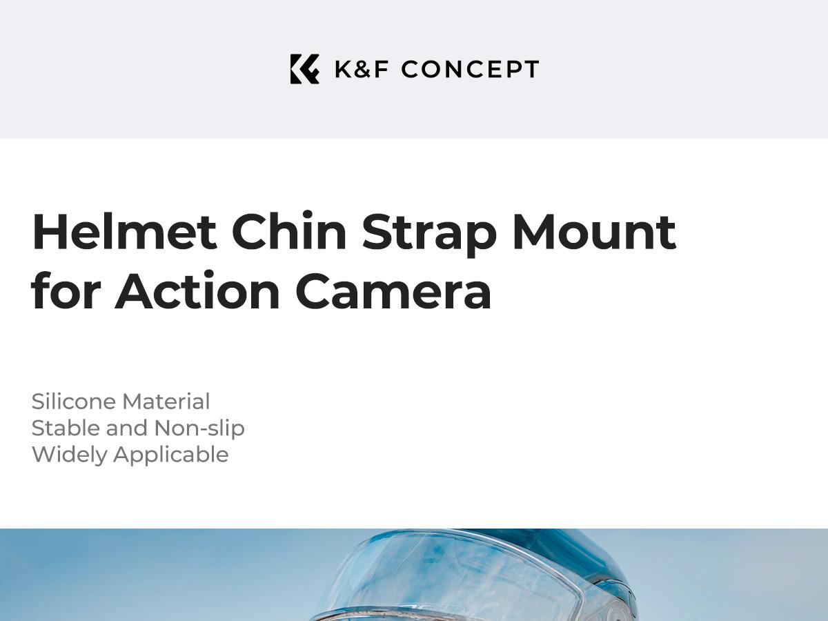K&F Concept Upgrade Action Camera Motorcycle Dirt Bike Helmet Chin Strap Mount, Helmet Holder Mounting Attachment Compatible with GoPro Hero 13/12/11/10/9/8/DJI Osmo Action 5Pro/4/3/Insta360 X5/X4/X3 K&F Concept Upgrade Action Camera Motorcycle Dirt Bike Helmet Chin Strap Mount, Helmet Holder Mounting Attachment Compatible with GoPro Hero 13/12/11/10/9/8/DJI Osmo Action 5Pro/4/3/Insta360 X5/X4/X3