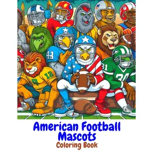 Early Learning Coloring Book for Kids with Cartoon Style Pictures of American Football Team Mascots Along with Fascinating Facts About Each Team Paperback – May 27, 2024