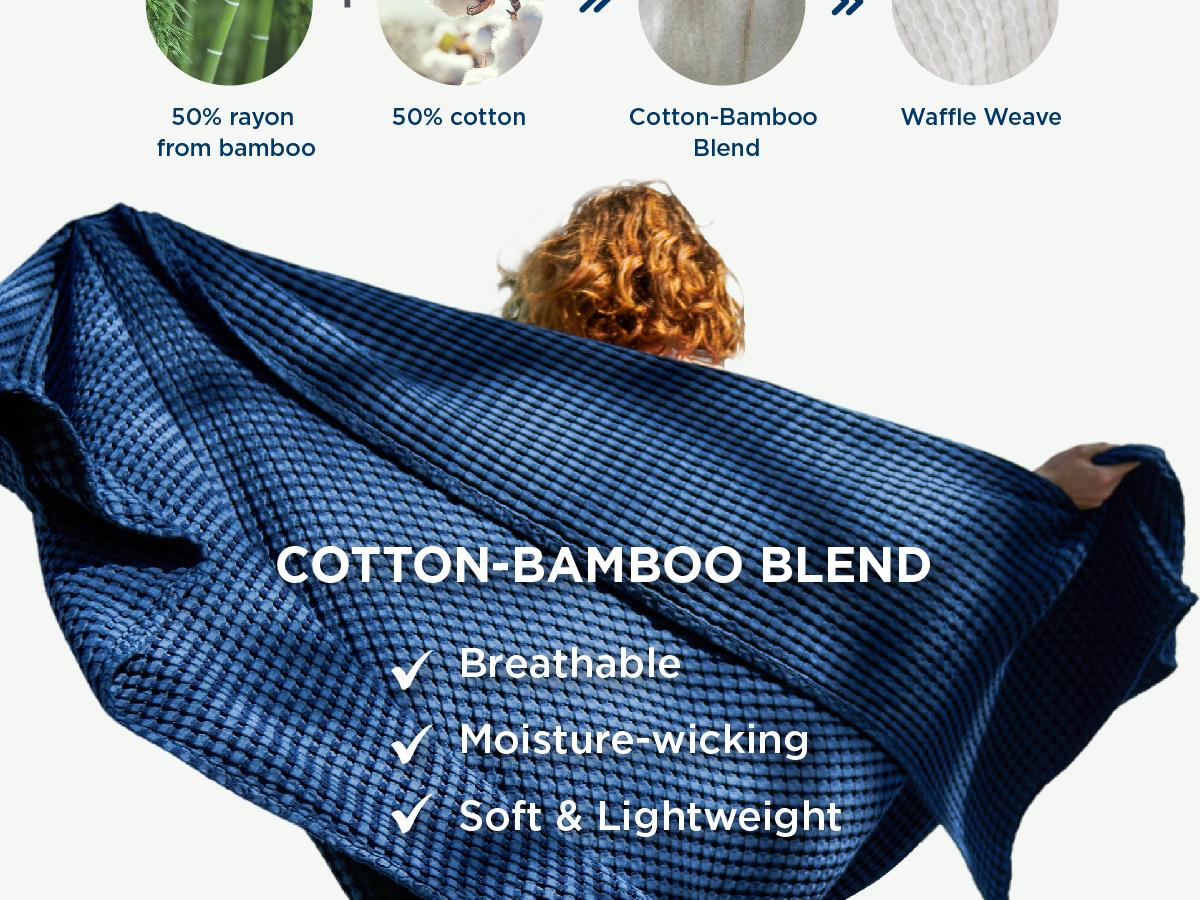 Bedsure Cooling Bamboo Waffle Blanket - Lightweight Breathable Cotton Blanket of Rayon Derived from Bamboo for Hot Sleepers, Luxury Throws for Bed, Couch and Sofa Bedsure Cooling Bamboo Waffle Blanket - Lightweight Breathable Cotton Blanket of Rayon Derived from Bamboo for Hot Sleepers, Luxury Throws for Bed, Couch and Sofa