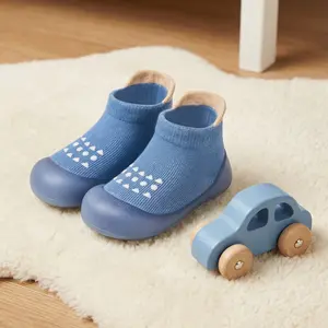 Infant Cozy Sock Slippers Baby Soft Crib Shoes for 6 9 12 24 36 Months Boys Girls Toddlers Indoor Outdoor Adorable Walking Sneakers Lightweight Breathable Comfortable