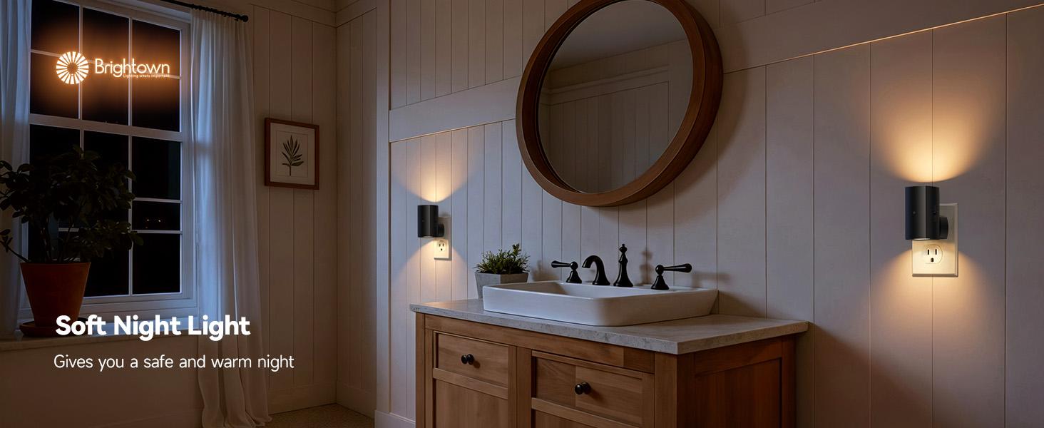 Brightown 2 Pack Night Lights Plug into Wall, Modern Night Light with Rotating Plug, Dusk to Dawn Sensor, 0-100LM Stepless Dimming Aora Night Light for Hallway Bedroom Bathroom, Soft White Brightown 2 Pack Night Lights Plug into Wall, Modern Night Light with Rotating Plug, Dusk to Dawn Sensor, 0-100LM Stepless Dimming Aora Night Light for Hallway Bedroom Bathroom, Soft White