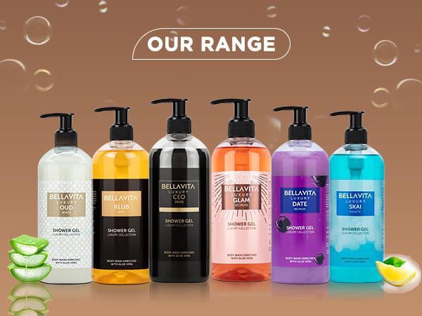 BellaVita Luxury’s White Oud Body Wash | Exotic Oud Shower Gel | Deep Clean & Moisture Lock with Aloe Vera | 500ml