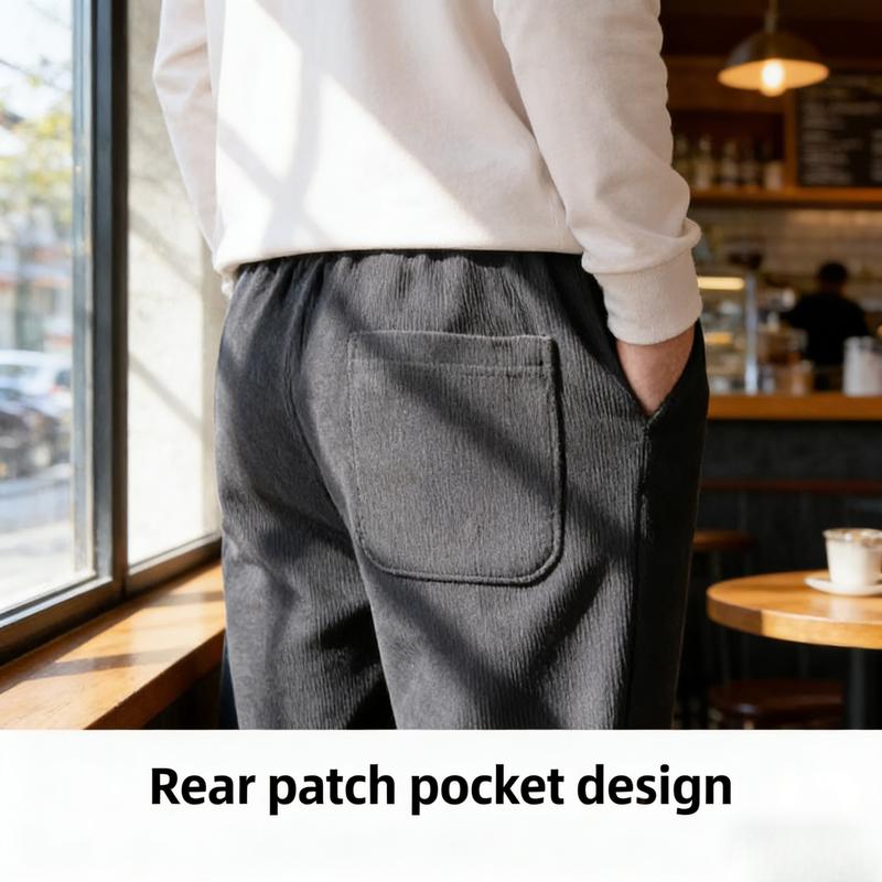 2PCS Striped Pants Thick-Waist Spring-Autumn Men's Casual Pants, Loose Pants, Straight-Leg Pants, Fashionable Men's Pants, Comfortable Fabric, Stripes