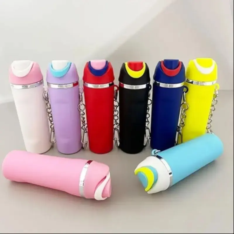 2026 Valentine's Day gift Mini Water Bottle Keychain Holder, Compatible with Ovalla Bottles, Stylish Accessory for Women & Girls, Perfect Gift Idea, Keychain Kawaii bags charms holiday season practical