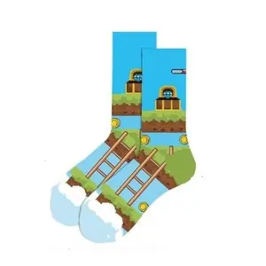Level Up Video Game Socks from the Sock Panda