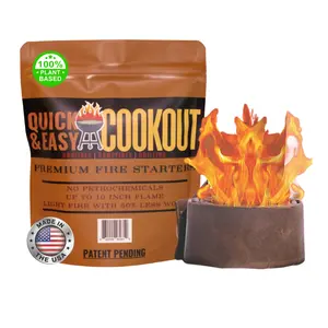 Start Fires Fast with Zero Effort! The Most Powerful Fire Starter You Will Ever Use. Plant-Based Fuels Only. Light Wet Logs Without Kindling. Patent-Pending. for Camping, Fire Pits, Survival