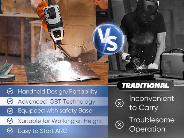 [ Valentine's Day gifts ] Saker 110V Portable Welder with IGBT Inverter Variable Current Regulation, 20-120 Amps Output, Compact & Lightweight, Ideal for DIY & Professional Use, Best Gifts Springtok