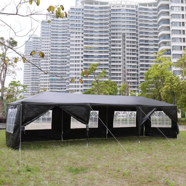 Outdoor Party Tent for Wedding, Garden Event | Spacious 10x30ft with Removable Sidewalls & Waterproof Shelter