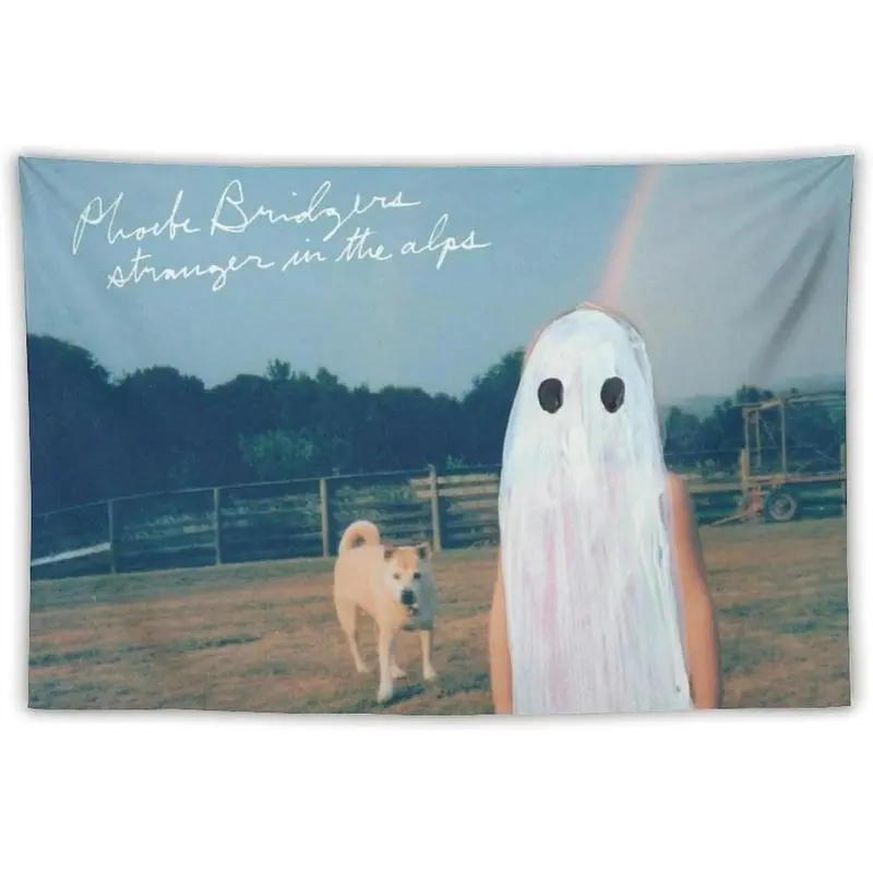 Tapestry  Phoebe Music Poster Bridgers Tapestry Album Cover Banner Posters Wall Art for Bedroom, College Dorm, and Home Decor - Decorative Hanging Flag Poster