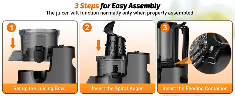 Cold Press Juicer,medium-Sized Slow Masticating Machine with 5.3" Large Bore Feed Chute for Whole Fruits&Vegetables,350W Juice Extractor,Easy to Clean #TikTokShopBlackFriday Cold Press Juicer,medium-Sized Slow Masticating Machine with 5.3" Large Bore Feed Chute for Whole Fruits&Vegetables,350W Juice Extractor,Easy to Clean #TikTokShopBlackFriday