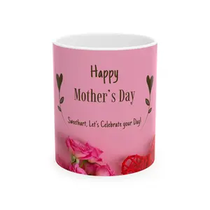Happy Mother's Day pink floral Mug | Mother's Day coffee cup