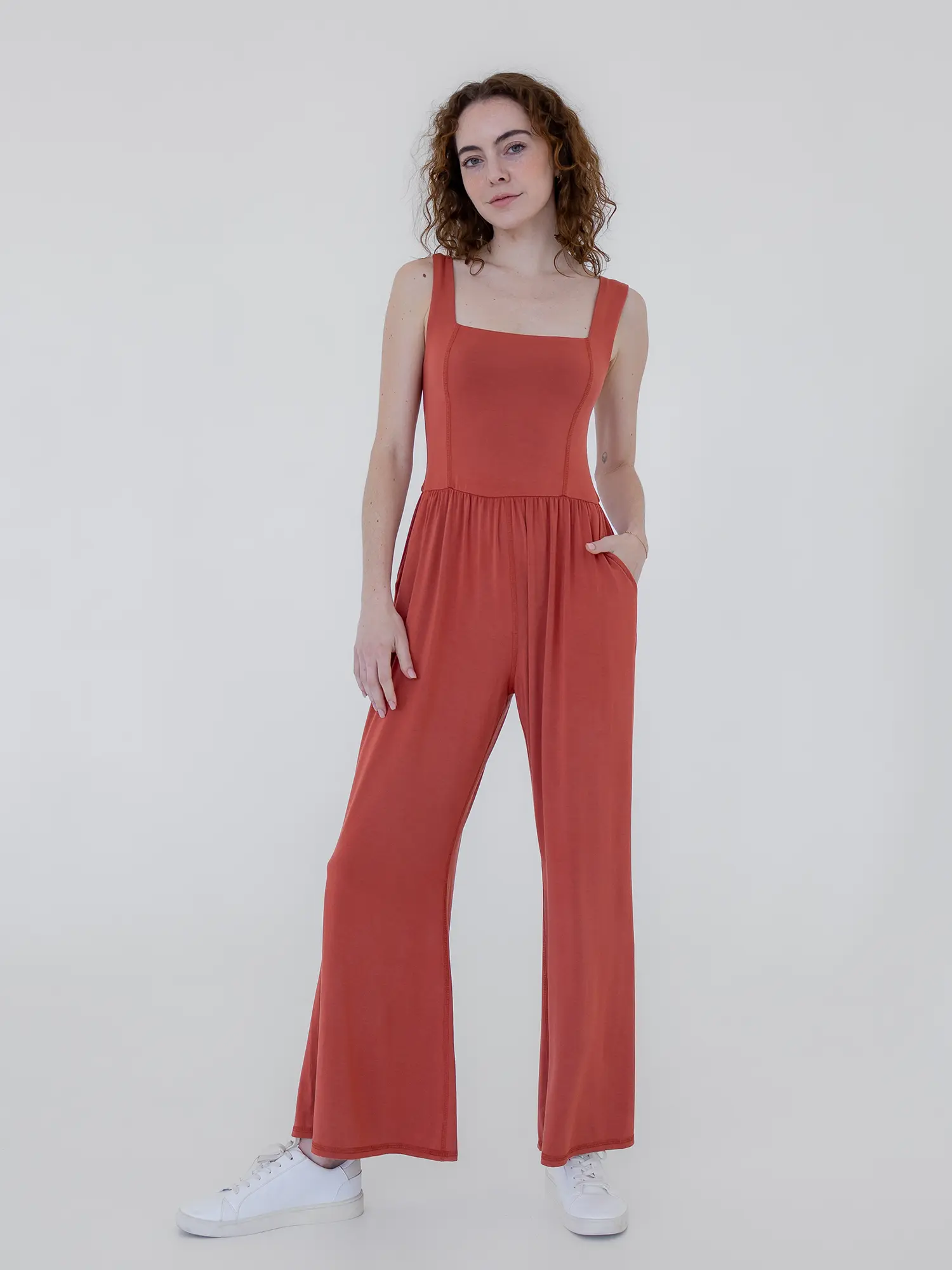 Mari Jumpsuit, Coral