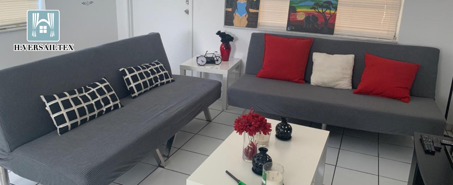 Only Sell Covers Stretch Couch Covers for Cushion Couch Sofa Furniture Slipcovers H.VERSAILTEX Feature Upgraded Thicker Jacquard Fabric