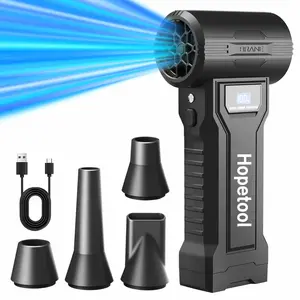 Hopetool S1 Pro Electric Air Duster 150,000RPM Brushless Motor,60M/S Super Power Comperseed Air With LED Display And LED Light4-Speed modes,4Nozzles For Electronics Home Cleaning,Outdoor And Car.Extreme Power Long-Lasting Battery Lightweight Portable