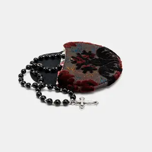 Burnout Velvet Revival Sephia Rosary Bag