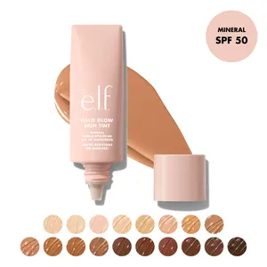 e.l.f. Halo Glow Skin Tint SPF 50 - Hydrating Serum-Like Skin Tint with Mineral SPF 50 Sunscreen, Lightweight & Water-Resistant, 18 Shades, 30ml e.l.f. Halo Glow Skin Tint SPF 50 - Hydrating Serum-Like Skin Tint with Mineral SPF 50 Sunscreen, Lightweight & Water-Resistant, 18 Shades, 30ml
