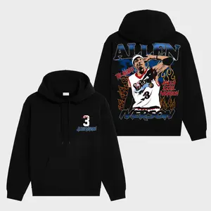 Allen Iverson "#3" Premium Cotton Hoodie V3, The Answer Fan Hoodie, Sixers Nation Fans Club Hoodie, Basketball Graphic Hoodie, Basketball Lover Gift, Basketball Game Day Outfit.