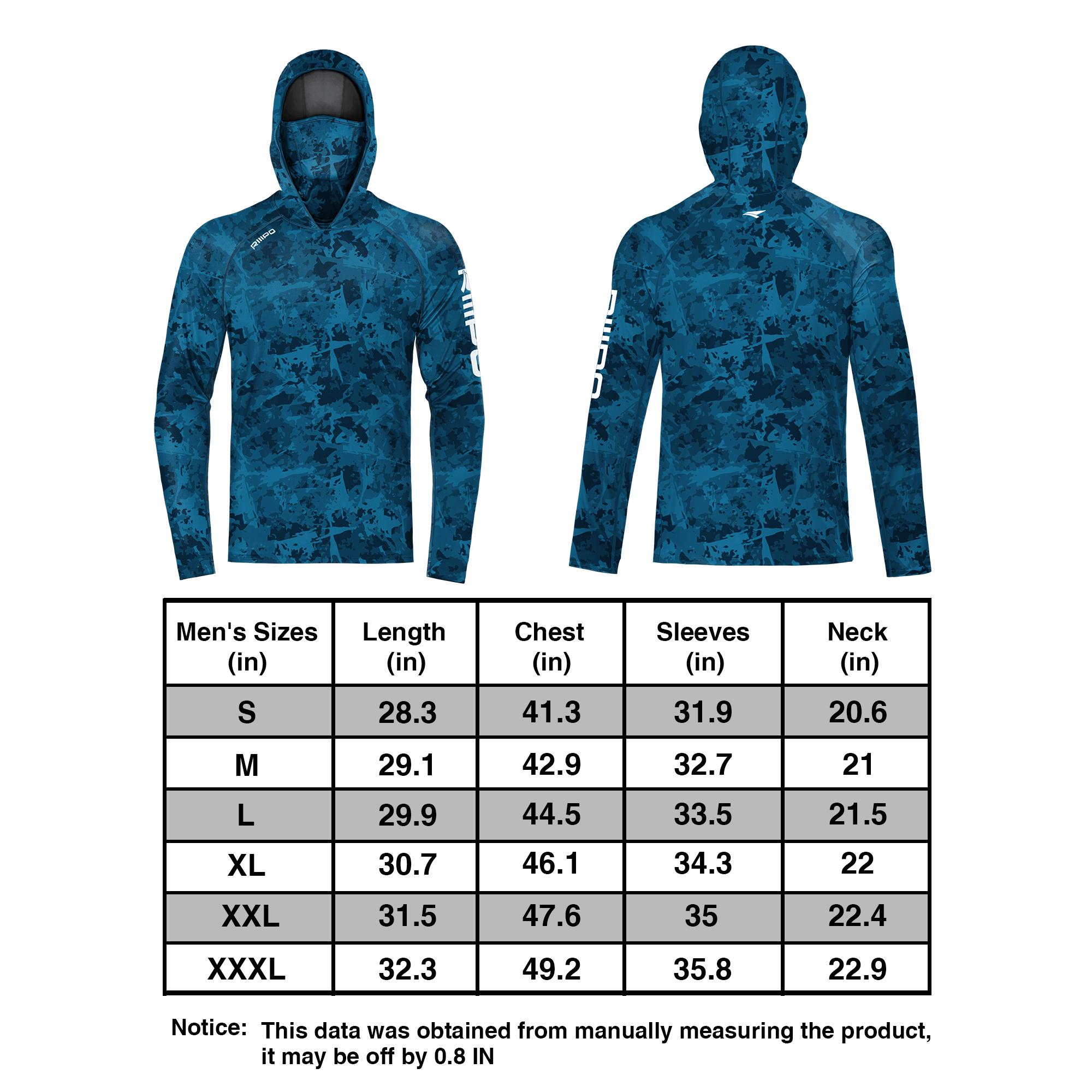 【Clearance】R10 Sun Hoodie Shirts w/ UV Detection Logo Mask Neck Gaiter Thumbhole Men UPF 100+ Sun Protection Long Sleeve Lightweight Quick Dry Moisture Wicking Breathable Cooling Athletic Activewear for Outdoor Sports Fishing Boating Construction Roofing