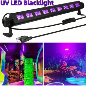 40W Black LED Light Bar for Glow Party, Blacklight with Plug &Switch, Each Light Up 484 Sq.ft Area, Glow Light for for Fluorescent Tapestry Poster Body Paint Glow Party, UV Strip Lights for Cabinet,Halloween,Fluorescent Body Paint, Stage