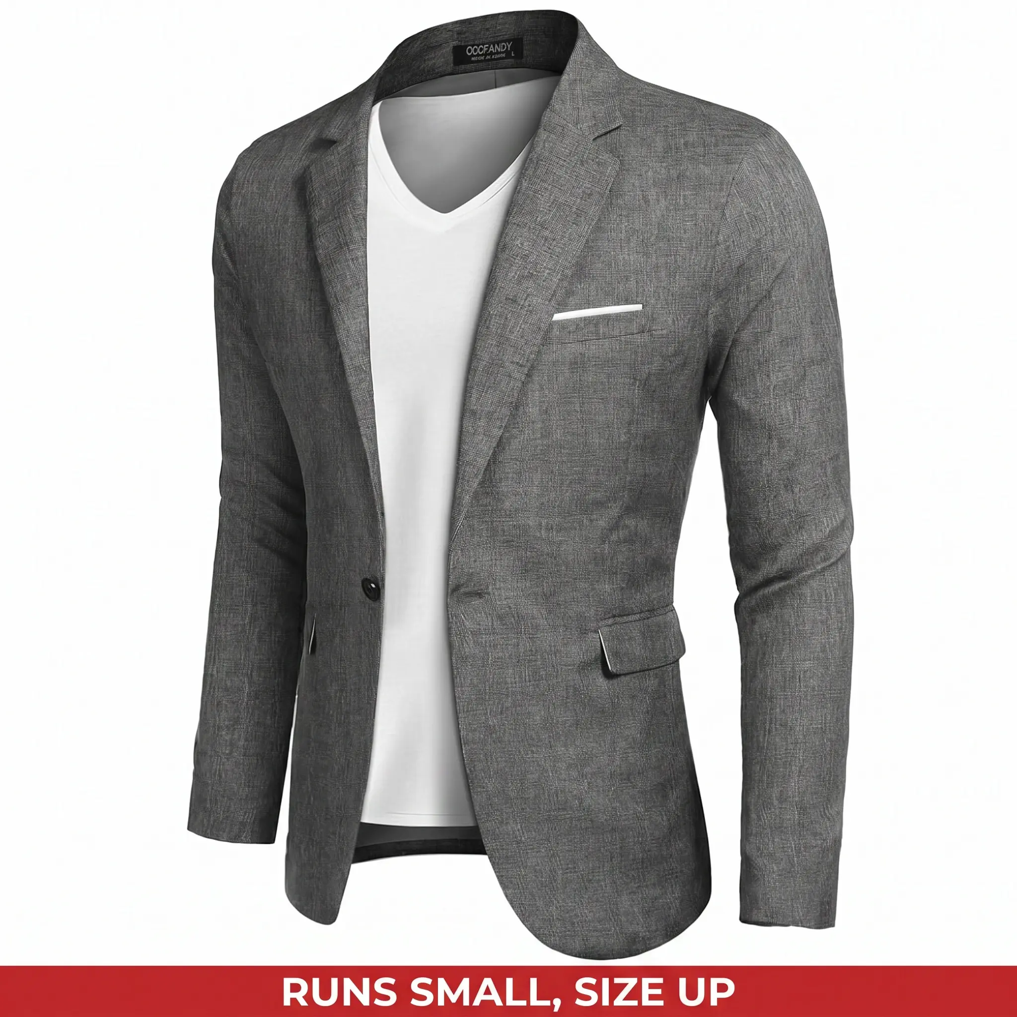 COOFANDY Men's Blazer Casual Sport Coats Slim Fit One Button Suit Jacket Lightweight Sports Jacket