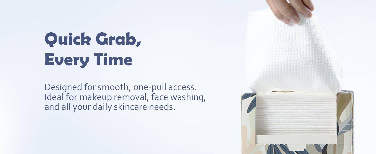 Ourmed Life Face Towels, Disposable Biodegradable Facial Towels for Sensitive Skin, Ultra Soft Lint- free Facial Wipes for Washing Face, Skincare and Makeup Remover, Dry Wipes, 10"×7.9" Extra Large（60/120/180 Count）Skincare & Makeup Removal