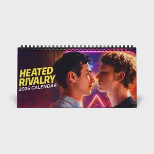 Heated Rivalry 2026 Calendar, LGBTQ+ Lovers Desk Art