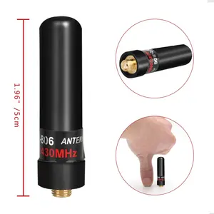 ABBREE Walkie Talkie Mini Antenna AR-806 SMA-Female Dual Band High Gain UHF VHF For Baofeng UV-5RH BF-888S K5 Plus Two Way Radio