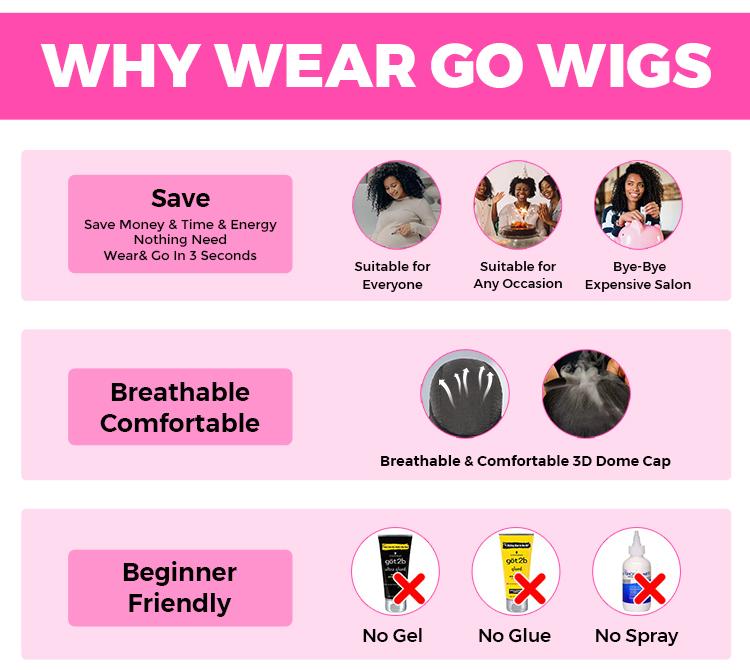 CurlyMe Wear Go Glueless Highlight Color Pre-cut Transparent Lace Straight Hair Bob Wigs - Pre-plucked