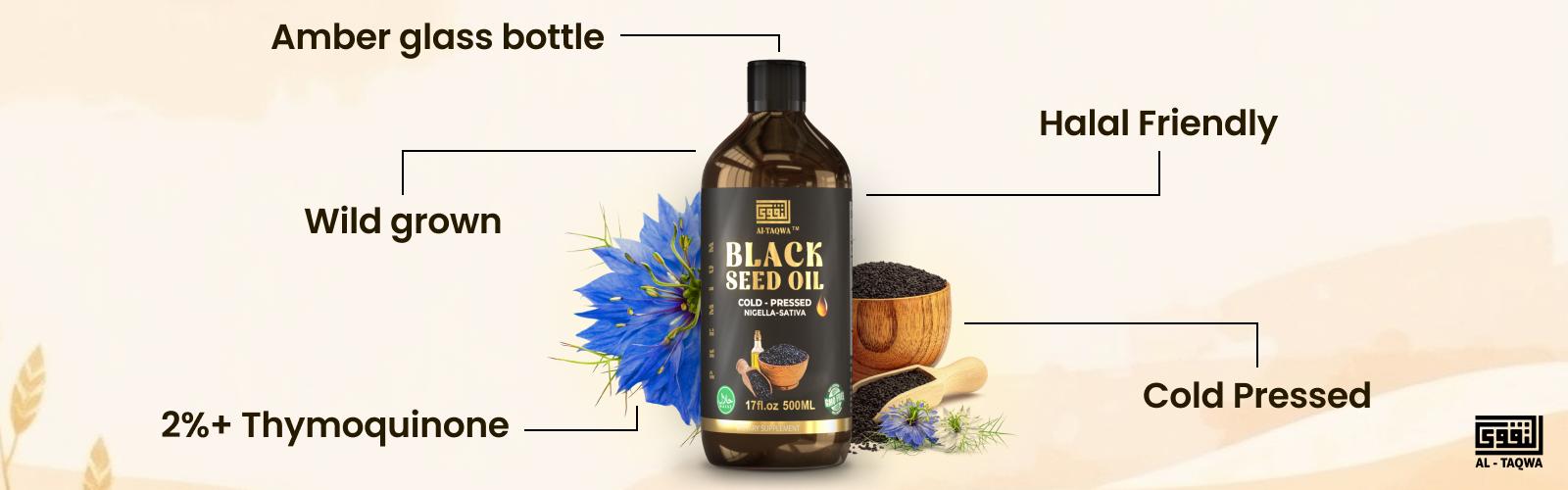 Organic Black Seed Oil High Thymoquinone Pure Nigella Sativa Natural Joint Support Healthcare Fitness Immune Boosting Omega 3 6 9 Dietary Supplement Healthy Food Essential Aminos Edible