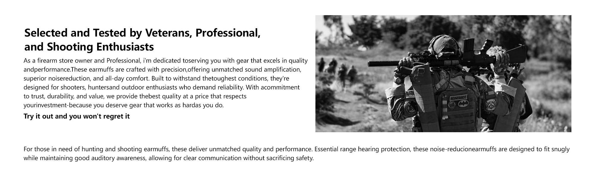 W1-Y Tactical Noise Reduction Earmuffs, Adjustable Head-Mounted Tactical Accessories with Sound Pickup & HearingProtection for Competition, Hunting, Work,sohochic