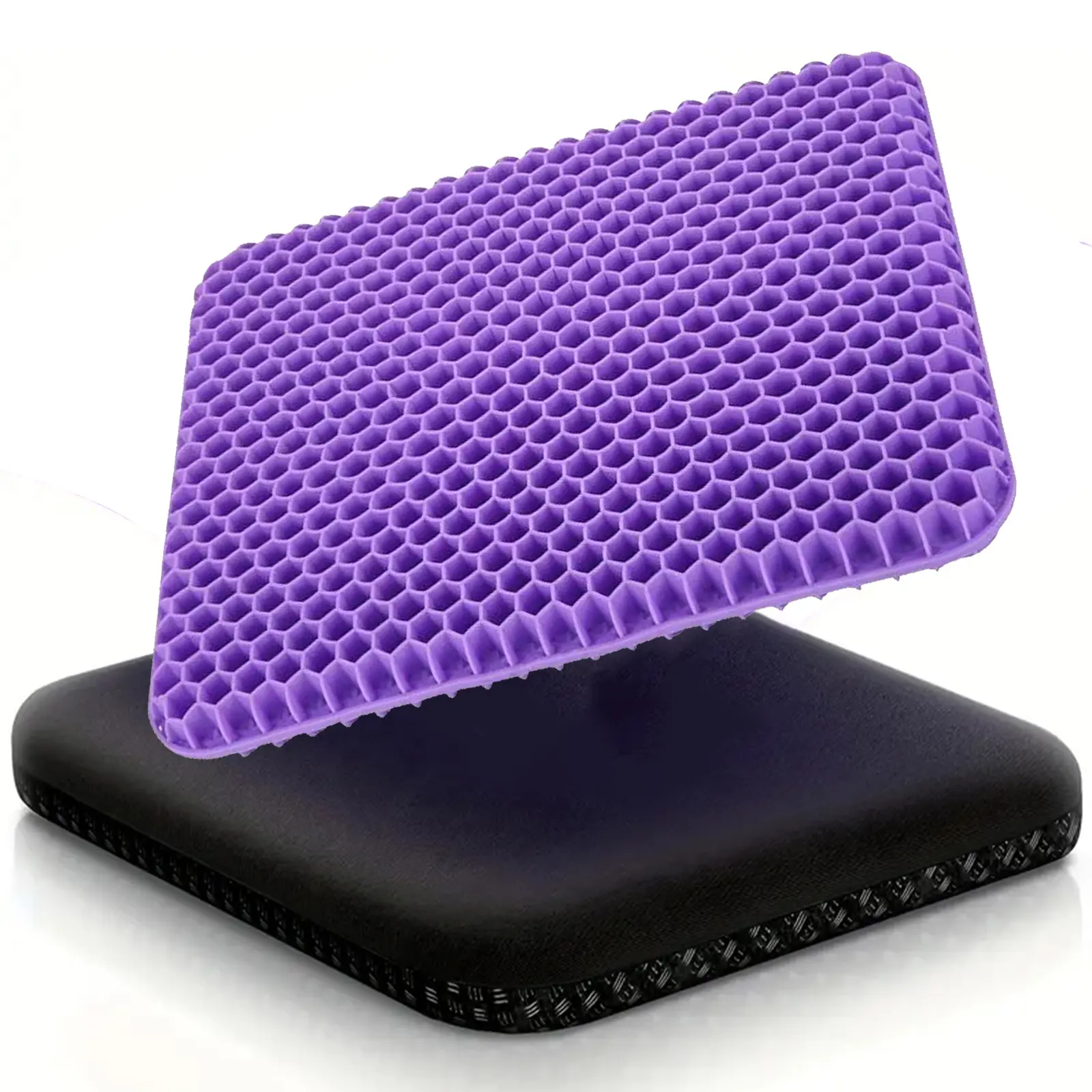 Ergonomic Durable Honeycomb Gel Sofa Seat Cushion for Adults - Breathable Cooling Chair Pad with Stays Thick & Firm Support, Flexible Structure, Even Weight Distribution, Honeycomb Airflow, Cooling Effect for Couch, Office Chair
