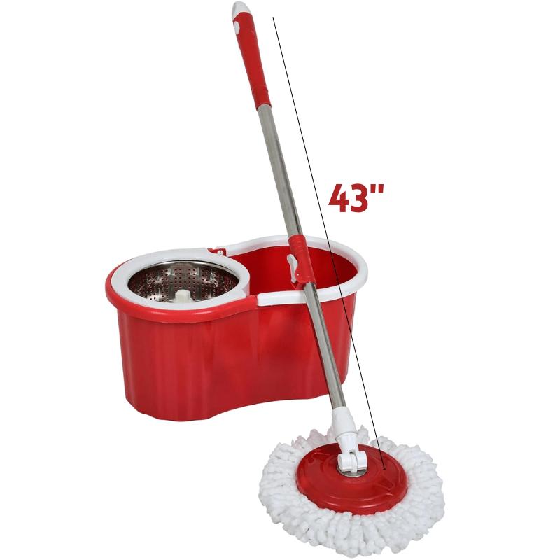 Spin mop large blue white; easy to clean; space-saving; rustproof; waterproof; odor-resistant; durable; lightweight; heavy-duty; hygienic; scratch-resistant