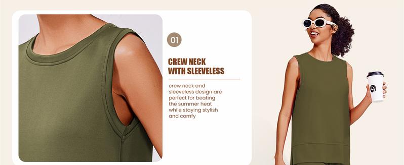 PINSPARK Two Piece Sets for Women Summer Sleeveless Lounge Set Crewneck Tops Sweatsuit Drawstring Shorts Tracksuit Outfits Springtok Pants Clothes Outdoorfun Polo Casual