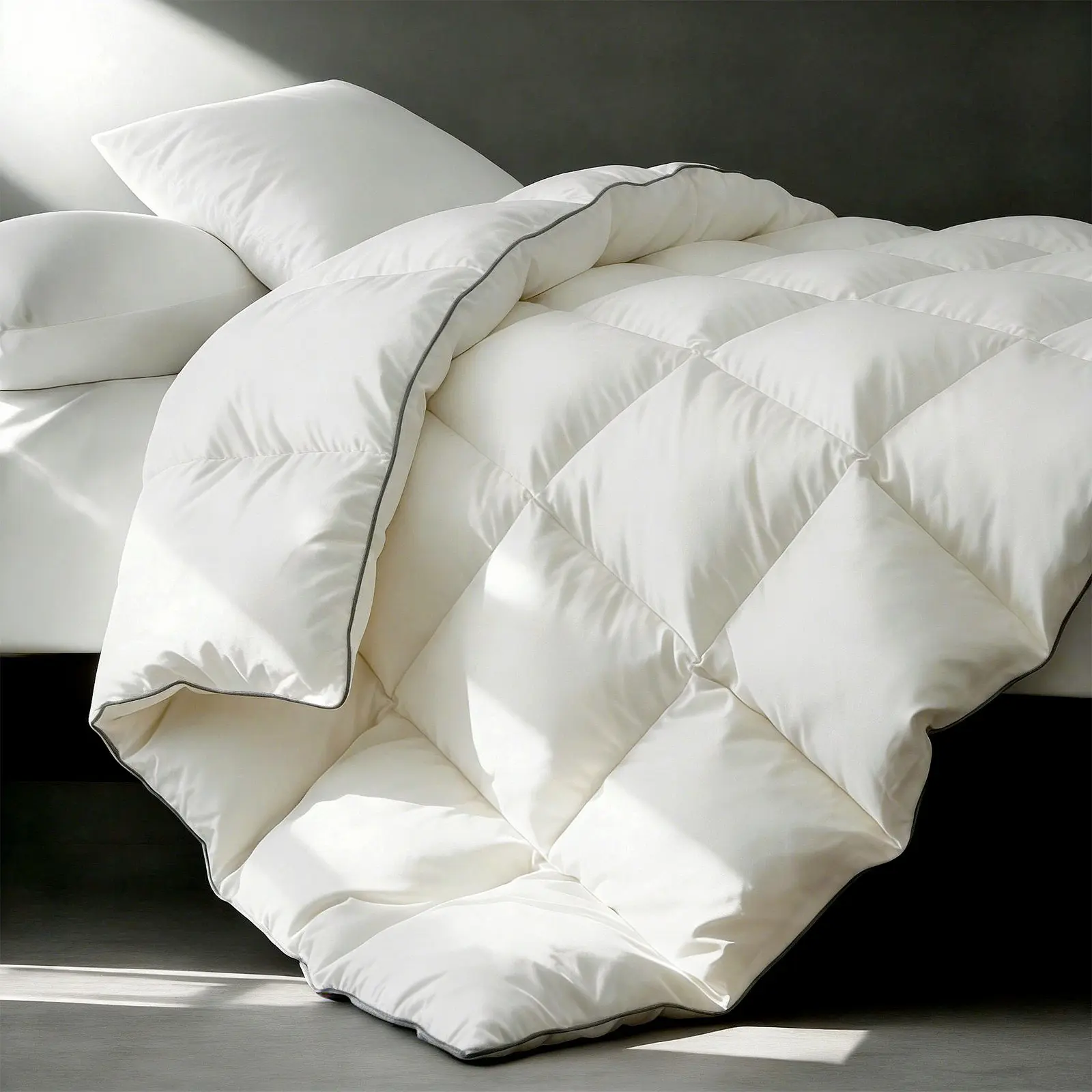 100% Cotton Shell Goose Down Comforter - Baffle Box, 430 Thread Count, Breathable Medium Warmth All-Season Duvet Insert, Certified & Ethical, Durable, Dry Clean Only, Available in King Size & California King (104x96), Queen Size
