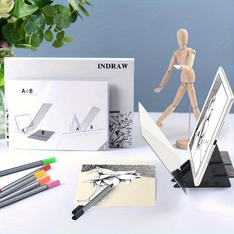 【FaddishDeal】Optical drawing board, portable optical wiring board, image layout, drawing projector, optical copy pad, easy to track drawing tool Art Supplies.