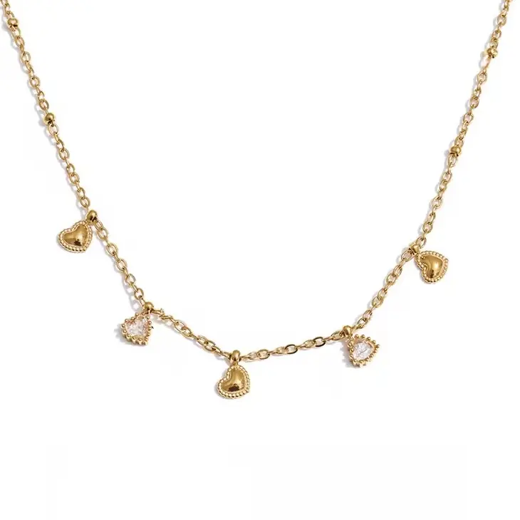 Amity Necklace - Stainless Steel Gold Plated 18 PVD