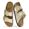 Project Cloud Women's Genuine Leather Flat Sandals | Casual Summer Walking Footwear | ProjectPlush | Lightweight Non-Slip – Santorini