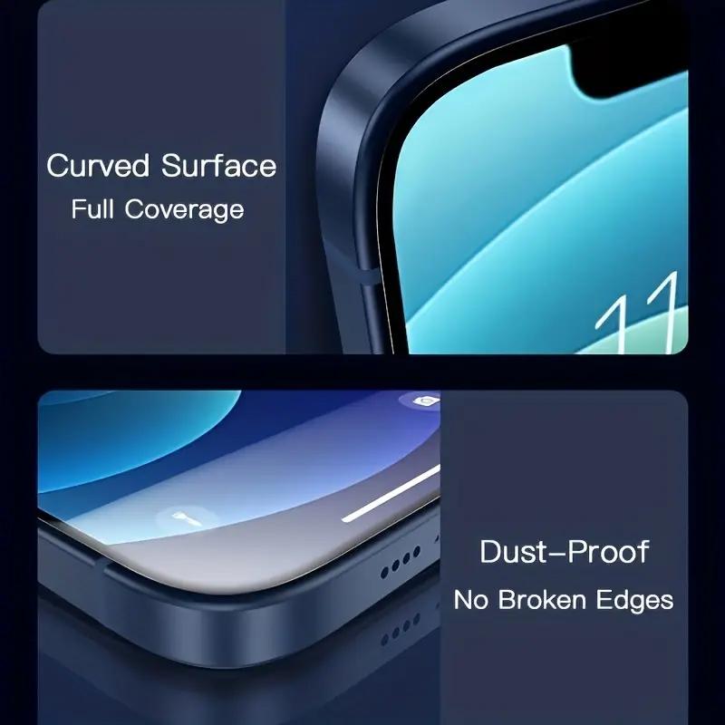 Shatterproof Screen Protector 2pcs Tempered Glass Screen Protector for iPhone 17/Air/11/12/13/14/15/16/16e/Plus/Pro/Pro Max/XR/Xs Max Series Scratch-Resistant, Shatterproof, Fingerprint Resistant, Sweatproof, High Transparency Comfortable Fit