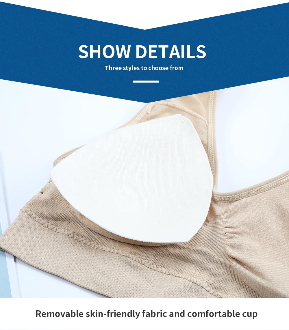 Women's Plus Size Sports Bra Seamless Underwear with Pads Plus Size Push-Up Tank Top Bra