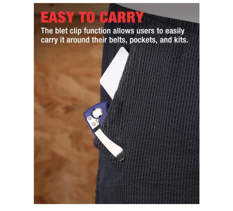 WORKPRO Folding Utility Knife, Quick-Change Box Cutter, Blade Storage in Handle with 5 Extra Blades Included