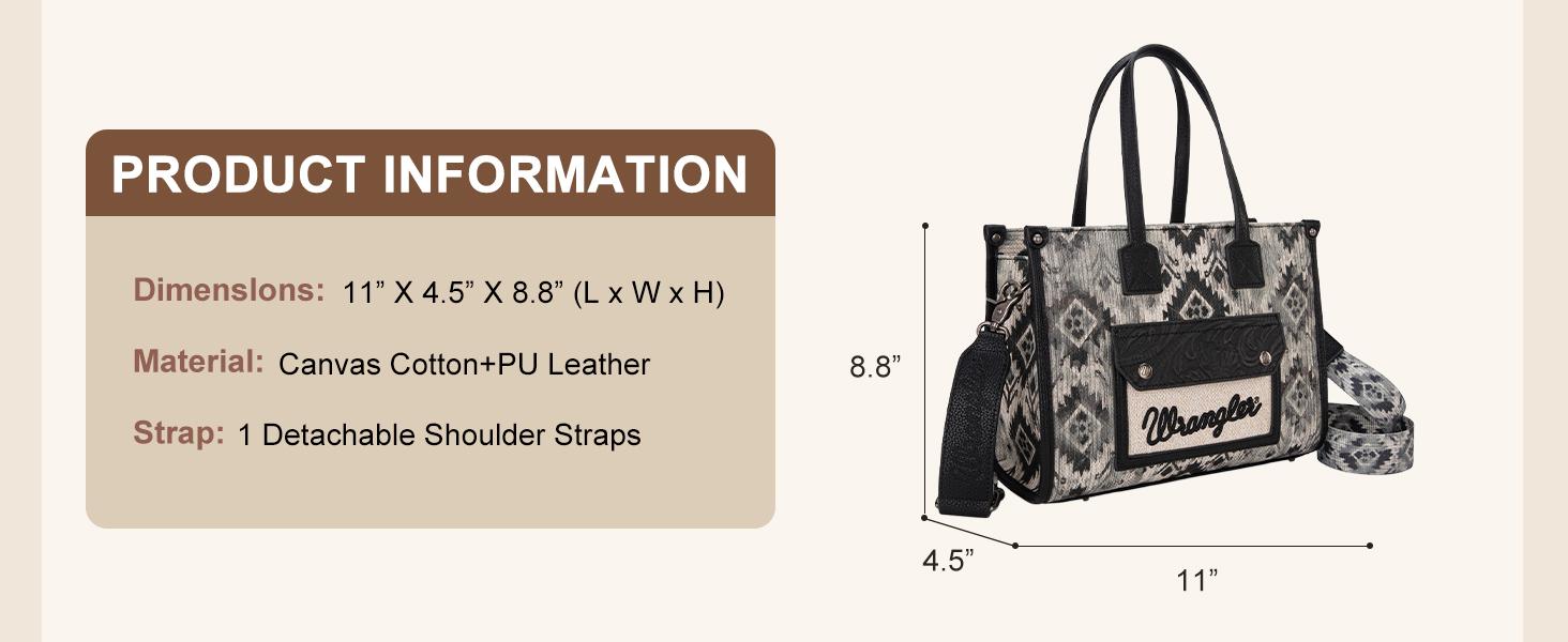 Wrangler Aztec Tote Bag for Women Western Purses and Handbags