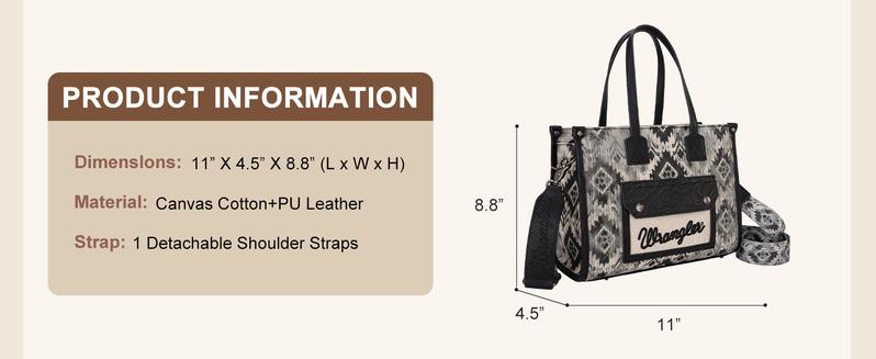 Wrangler Aztec Tote Bag for Women Western Purses and Handbags