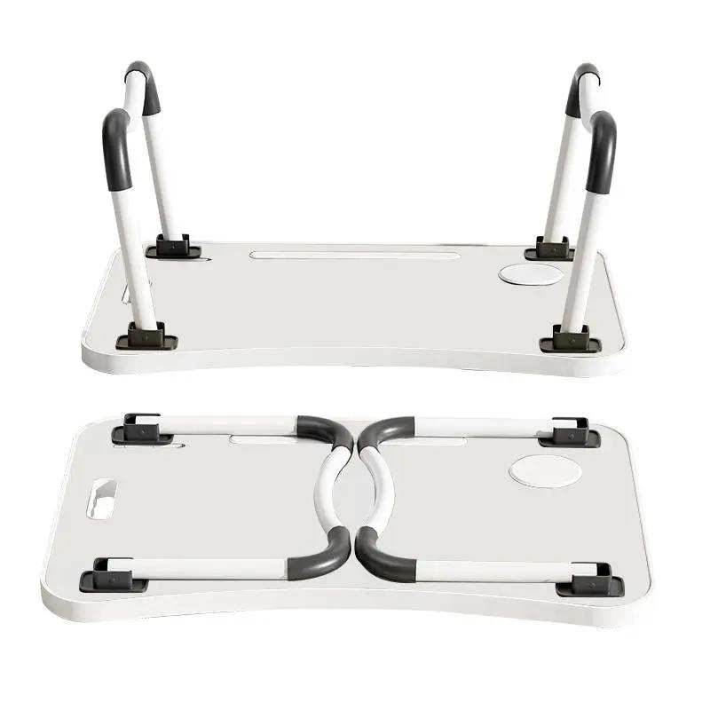 Laptop Bed Table, Foldable Laptop Desk Bed Tray with Storage Drawer, Lap Desk TV Tray for Breakfast Serving, Notebook Stand Reading Holder with Phone Slot and Cup Holder for Sofa Couch Floor