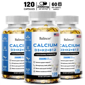 Three bottles of calcium and various vitamin supplements to support bone and joint health. Three bottles of calcium and various vitamin supplements to support bone and joint health.