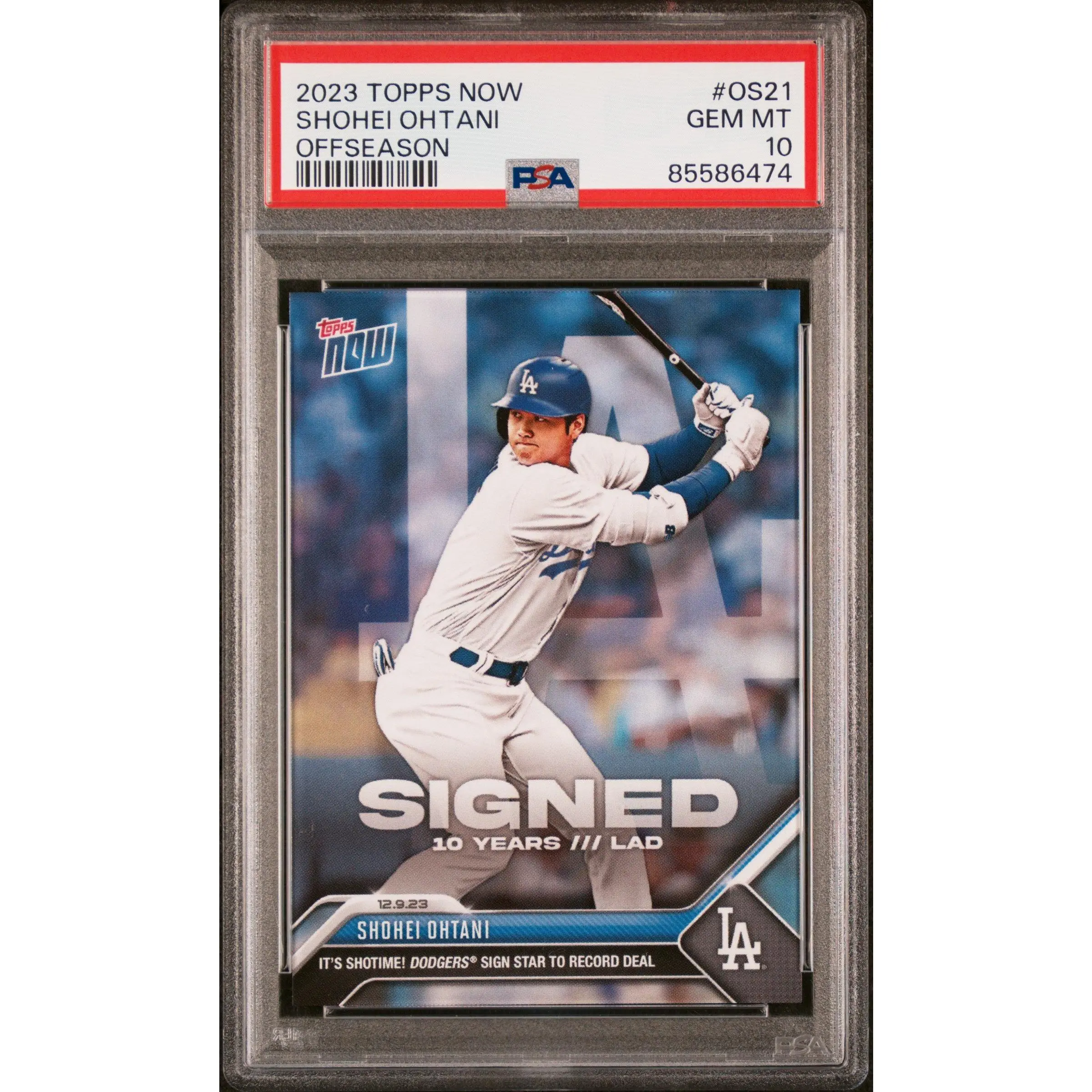 Shohei Ohtani 2023 Topps Now Offseason Baseball Card #OS21 Graded PSA 10 -  TikTok Shop