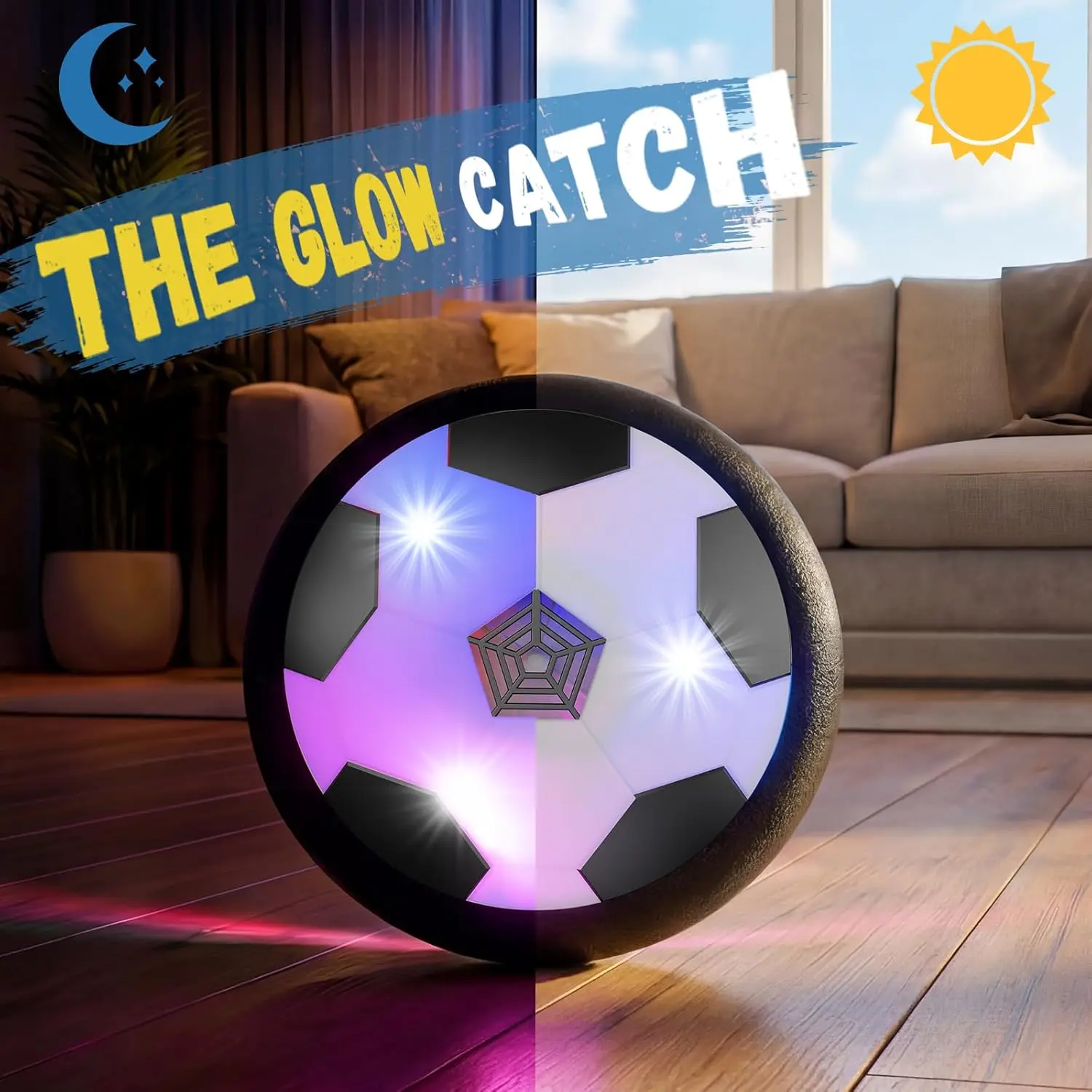 Hover Soccer Ball Toys for 3-12 Year Old Boys Girls, Indoor and Outdoor Creative Toys for Toddlers with Foam Bumper, Birthday Gifts for 3 4 5 6 7 8+ Year Old Children's