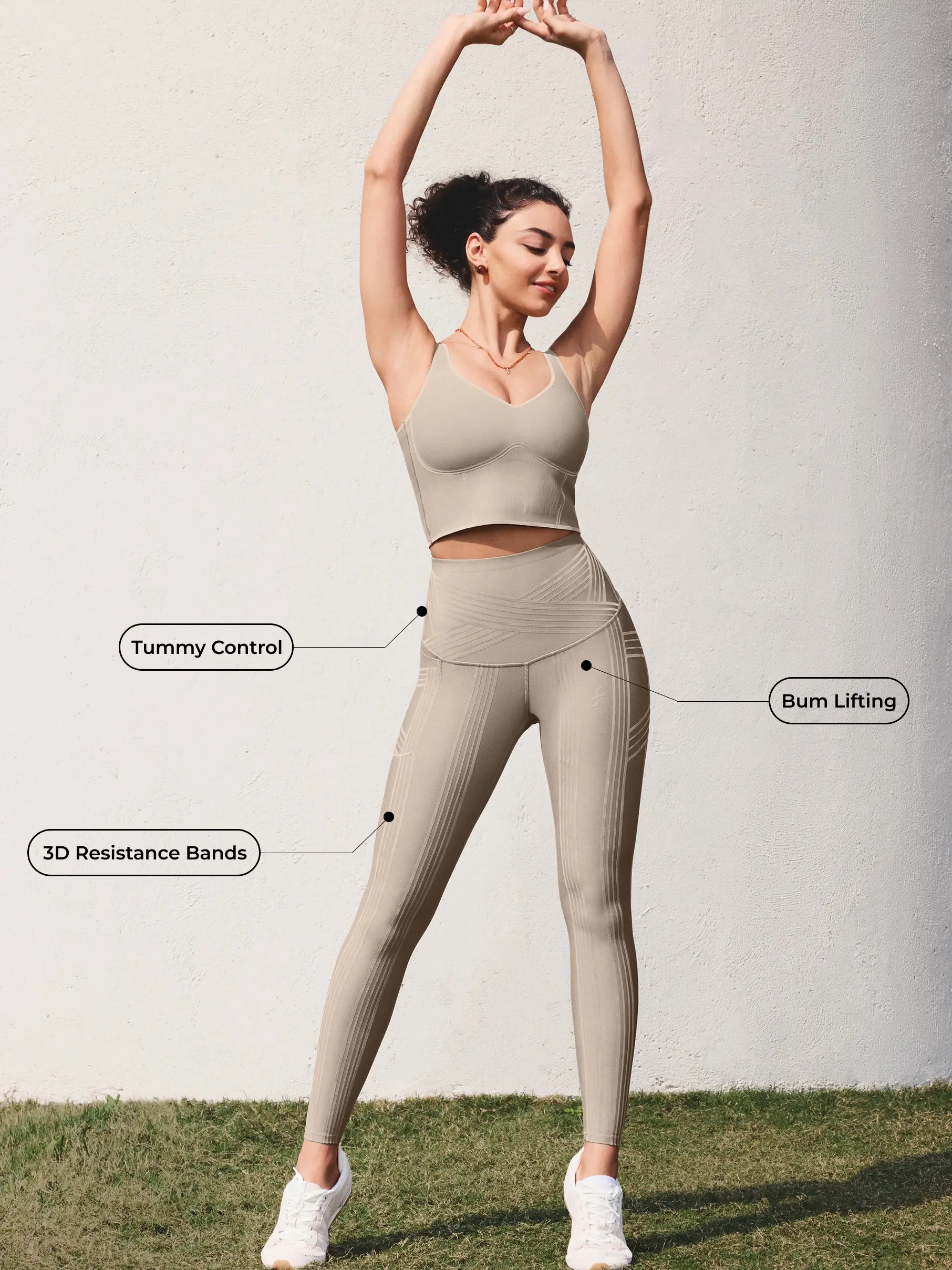 Fanka PowerBand Resistance Leggings (Reversible Wear) (with Pocket)