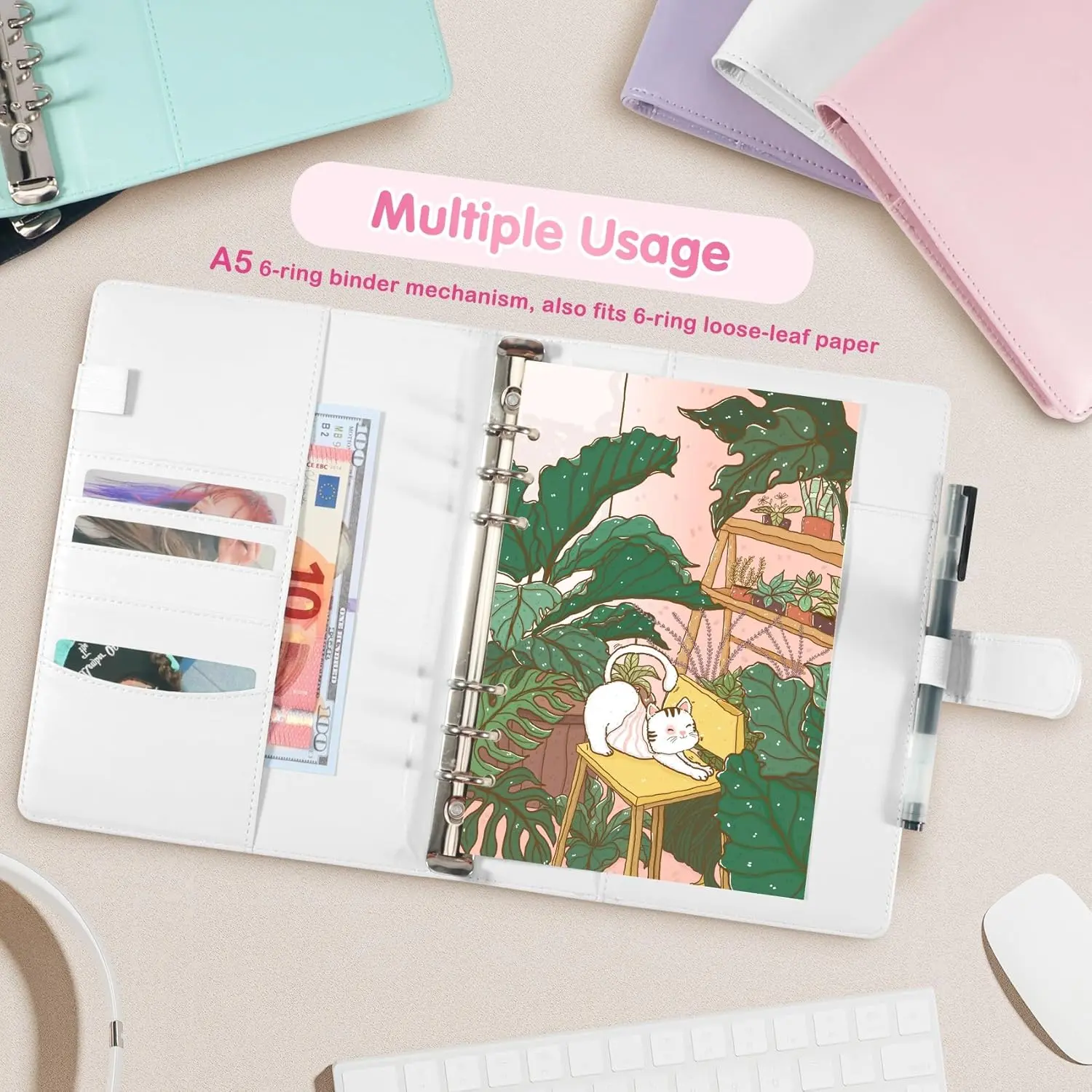 collectors card binder kpop A4 and a stopper for secure storage. A5 Kpop Photocard Binder with